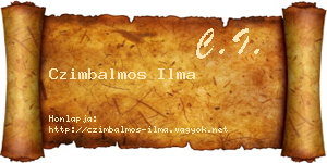 Czimbalmos Ilma névjegykártya